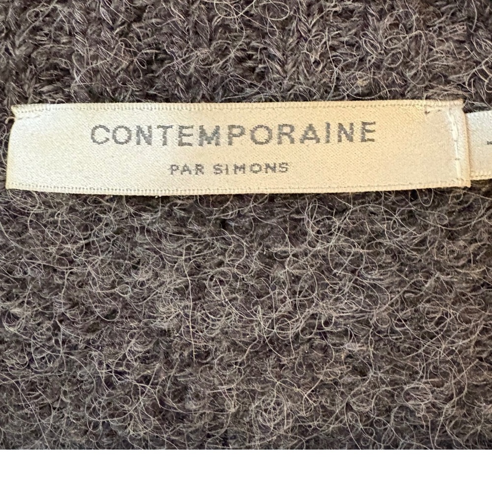 Contemporaine by Simons Alpaca Blend Oversized Knit Sweater Vest P/S - Picture 2 of 8